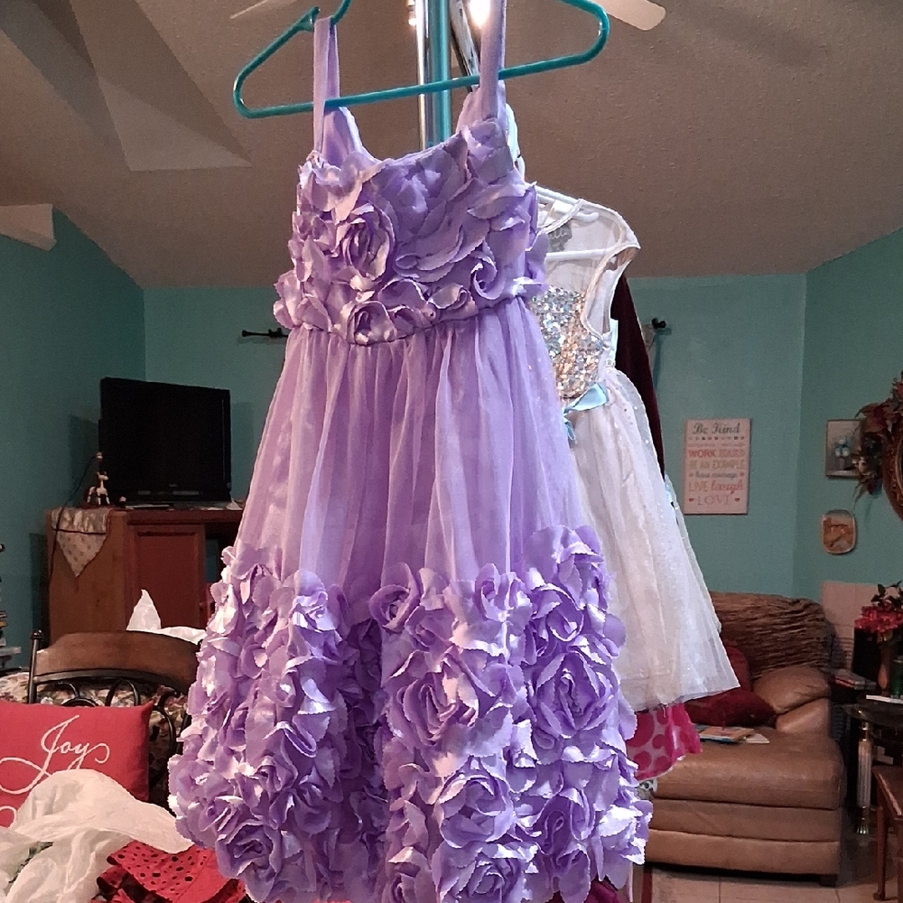Bonnie Jean Purple Floral Dress 4T